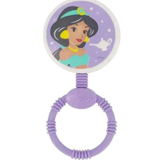 Cudlie - 2 unidades de chocalho e chaveiro em forma de personagem da Disney Princess