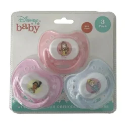 Cudlie - 3 unidades de chupetas Disney Princess, rosa/roxo/azul