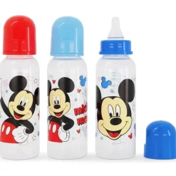 Cudlie - 3 unidades de garrafas Disney Mickey Mouse de 9 onças, estrelas e Mickey