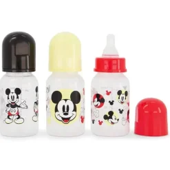 Cudlie - 3 unidades de garrafas Disney Mickey Mouse de 5 onças, Mickey o que está acontecendo