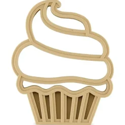 Cudlie - 2 unidades de mordedor de silicone de grau alimentício, café e muffin