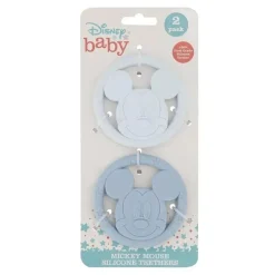 Cudlie - Conjunto de brinquedos com mordedor de silicone Disney 2Pk para bebês