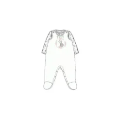 Cudlie - conjunto de macacão e body Fox Baby Girl 2Pk, marfim