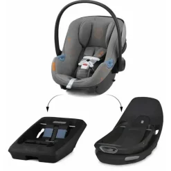 Cybex - Assento de carro infantil seguro com sensor giratório Aton G, cinza lava