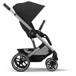 Cybex - Balios S Lux 2 Carrinho, Moldura Prata/Preto Lua