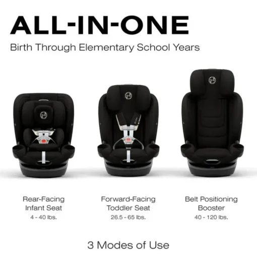 Cybex - Callisto G 360° Rotating All-in-One Convertible Car Seat, Moon Black