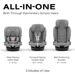 Cybex - Callisto G 360° Rotating All-in-One Convertible Car Seat, Stone Grey