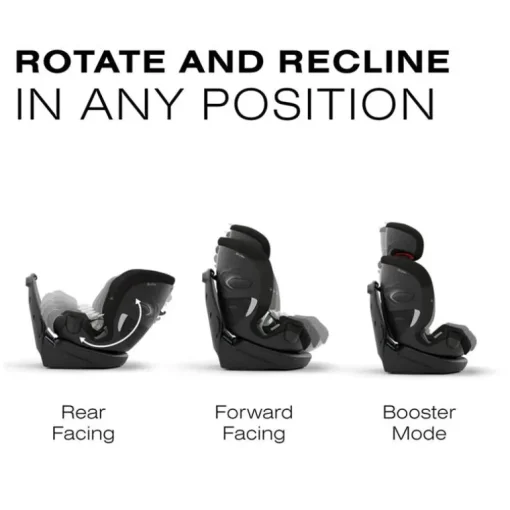 Cybex - Callisto G 360° Rotating All-in-One Convertible Car Seat, Moon Black