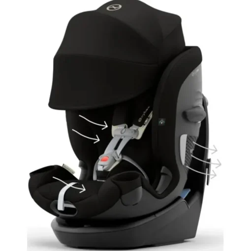 Cybex - Callisto G 360° Rotating All-in-One Convertible Car Seat, Moon Black