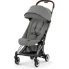 Cybex - Carrinho Compacto Coya, Cromo/Marrom Escuro/Cinza Mirage