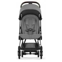 Cybex - Carrinho Compacto Coya, Cromo/Marrom Escuro/Cinza Mirage