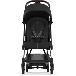 Cybex - Carrinho Compacto Coya, Cromo/Marrom Escuro/Preto Sépia