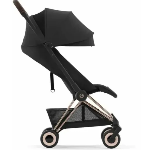 Cybex - Carrinho Compacto Coya, Ouro Rosa/Preto Sépia