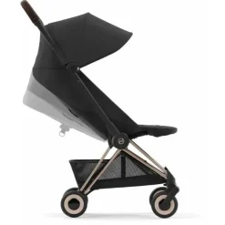 Cybex - Carrinho Compacto Coya, Ouro Rosa/Preto Sépia