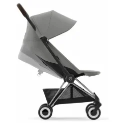 Cybex - Carrinho Compacto Coya, Cromo/Marrom Escuro/Cinza Mirage