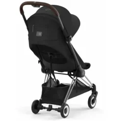 Cybex - Carrinho Compacto Coya, Cromo/Marrom Escuro/Preto Sépia