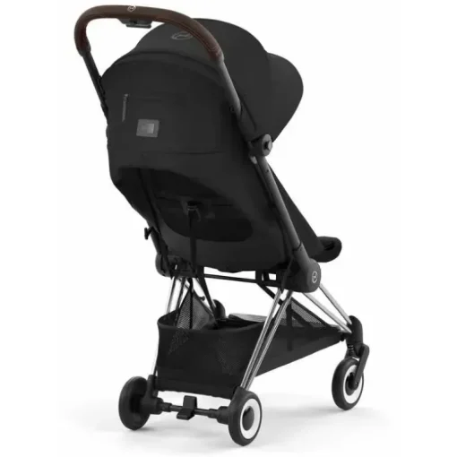 Cybex - Carrinho Compacto Coya, Cromo/Marrom Escuro/Preto Sépia