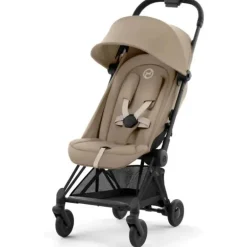 Cybex - Carrinho Coya Compacto, Preto Mate/Bege Aconchegante