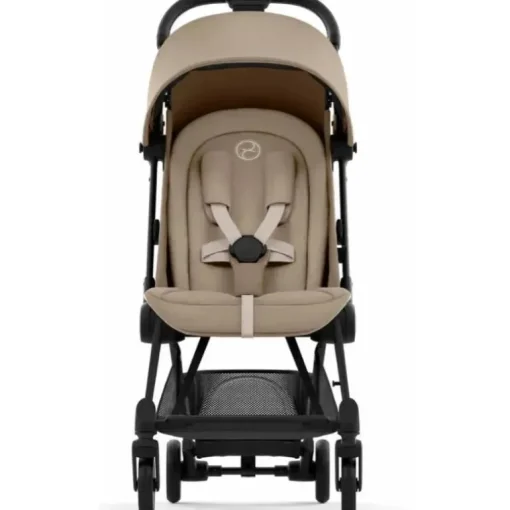 Cybex - Carrinho Coya Compacto, Preto Mate/Bege Aconchegante
