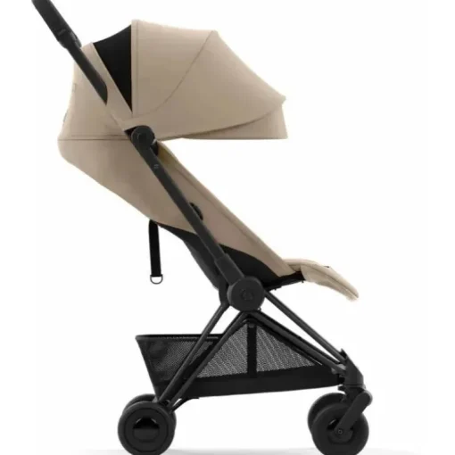 Cybex - Carrinho Coya Compacto, Preto Mate/Bege Aconchegante