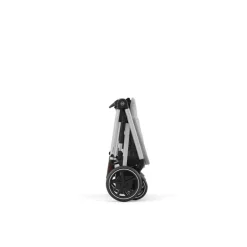 Cybex - Carrinho de bebê Egazelle S, estrutura prateada com assento cinza pedra
