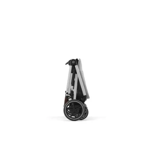 Cybex - Carrinho de bebê Egazelle S, estrutura prateada com assento cinza pedra
