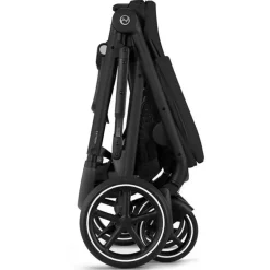 Cybex - Carrinho de passeio simples a duplo Gazelle S 2, moldura preta/preto lua