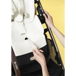 Cybex - Carrinho de passeio simples a duplo Gazelle S 2, moldura prateada/azul oceano