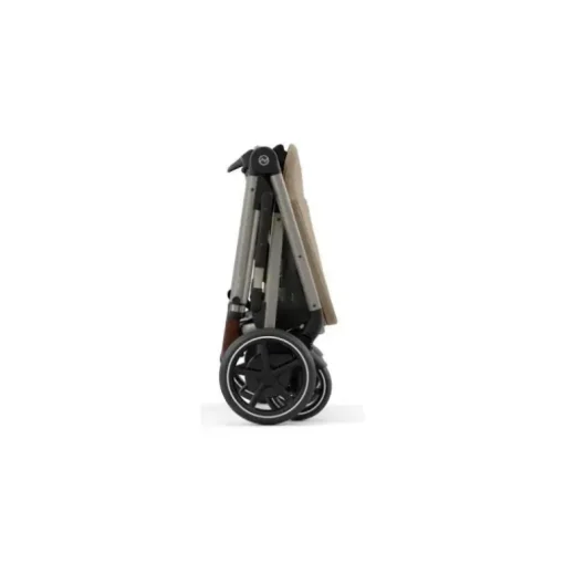 Cybex - Carrinho de passeio simples a duplo Egazelle S, estrutura taupe/bege amêndoa