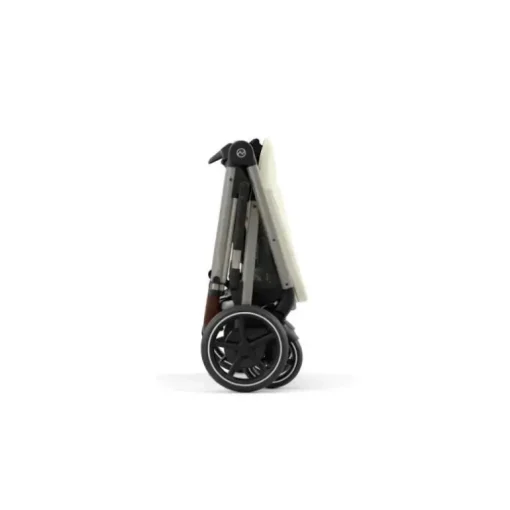 Cybex - Carrinho de passeio simples a duplo Egazelle S, estrutura taupe/bege concha