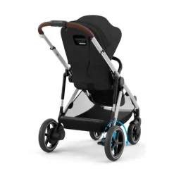 Cybex - Carrinho de passeio simples a duplo Egazelle S, moldura prateada/preto lua