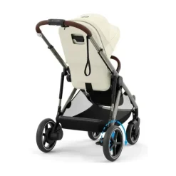 Cybex - Carrinho de passeio simples a duplo Egazelle S, estrutura taupe/bege concha