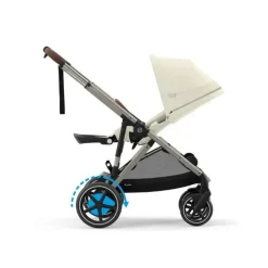 Cybex - Carrinho de passeio simples a duplo Egazelle S, estrutura taupe/bege concha