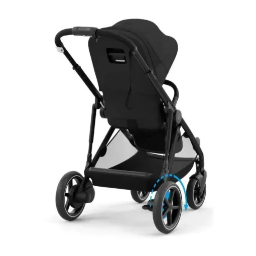 Cybex - Carrinho de passeio simples a duplo Egazelle S, moldura preta/preto lua