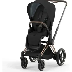 Cybex - Carrinho EPriam 2 Rosa Ouro/Marrom/Preto Profundo