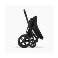 Cybex - Carrinho Priam 4 com estrutura preta fosca/assento preto profundo