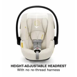 Cybex - Cloud G Lux SensorSafe Comfort Extend Extend Infant Car Seat, Seashell Beige