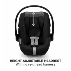 Cybex - Cloud G Lux SensorSafe Comfort Extend Extend Infant Car Seat, Moon Black