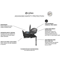Cybex - Cloud T Sensorsafe Infant Car Seat, Mirage Grey