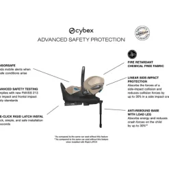 Cybex - Cloud T Sensorsafe Infant Car Seat, Cozy Beige