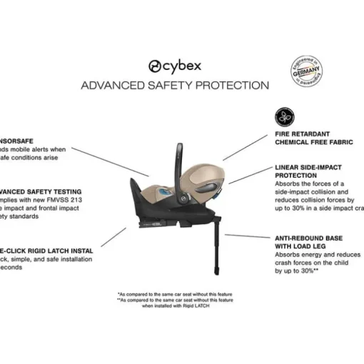 Cybex - Cloud T Sensorsafe Infant Car Seat, Cozy Beige