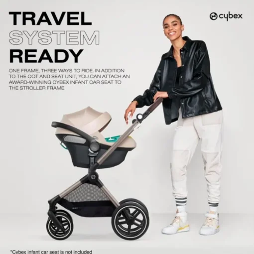 Cybex - Eos Lux 2-In-1 Stroller, Seashell Beige