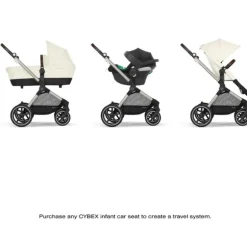 Cybex - Eos Lux 2-In-1 Stroller, Seashell Beige