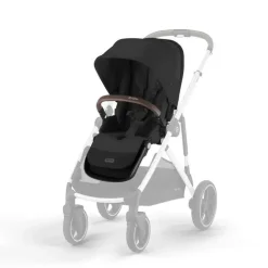Cybex - Gazelle S 2 Segundo Assento, Preto Lua com Moldura Prateada