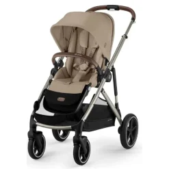 Cybex - Gazelle S 2 Single-to-Double Stroller, Taupe Frame/Almond Beige