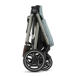 Cybex - Pacote de carrinho duplo Gazelle S 2, estrutura azul celeste/prata