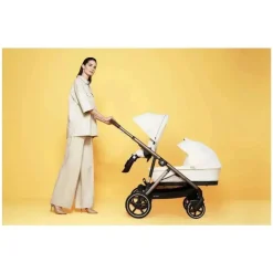 Cybex - Pacote de carrinho duplo Gazelle S 2, moldura Moon Black/Silver