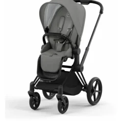 Cybex - Priam4, Matte Black/Black + Soho Grey Seat Pack