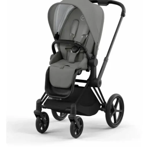 Cybex - Priam4, Matte Black/Black + Soho Grey Seat Pack
