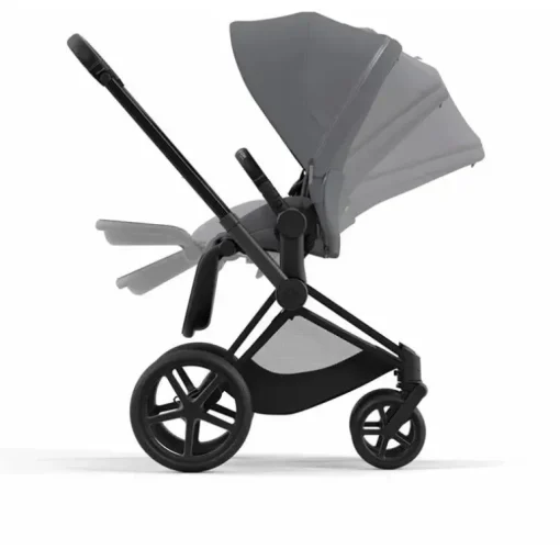Cybex - Priam4, Matte Black/Black + Soho Grey Seat Pack